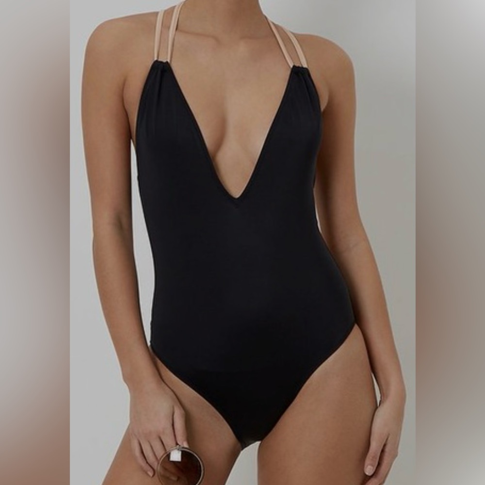 Solid & Striped Alexandra One-piece Swimsuit in Black and Nude size Small NWT